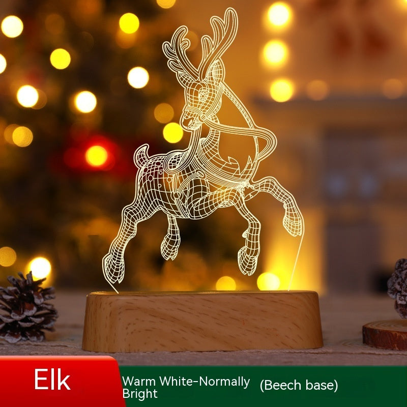 3D Lamp Acrylic LED Christmas Ornaments