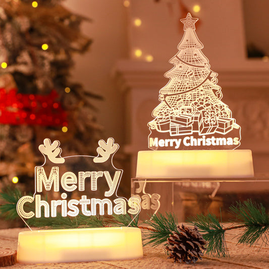 3D Lamp Acrylic LED Christmas Ornaments